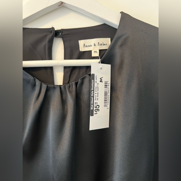 Aaron and amber black satin dress. - Picture 4 of 9